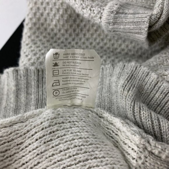 Vince Sweater Color Jacquard Gray Crewneck Long Sleeve Pullover - Picture 10 of 10